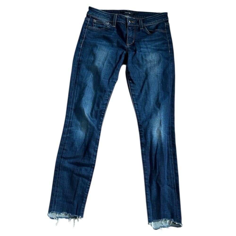 Joe's Jeans Women's Dark Blue Skinny Jeans with Raw Hem